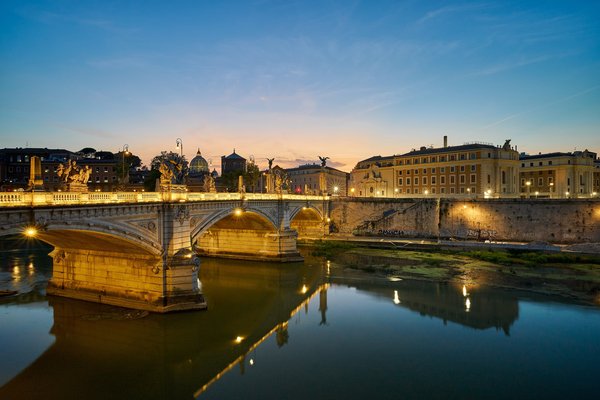 Rom (IT), Brücke „Ponte Vittorio Emanuele II“ -- 2024 -- 0732